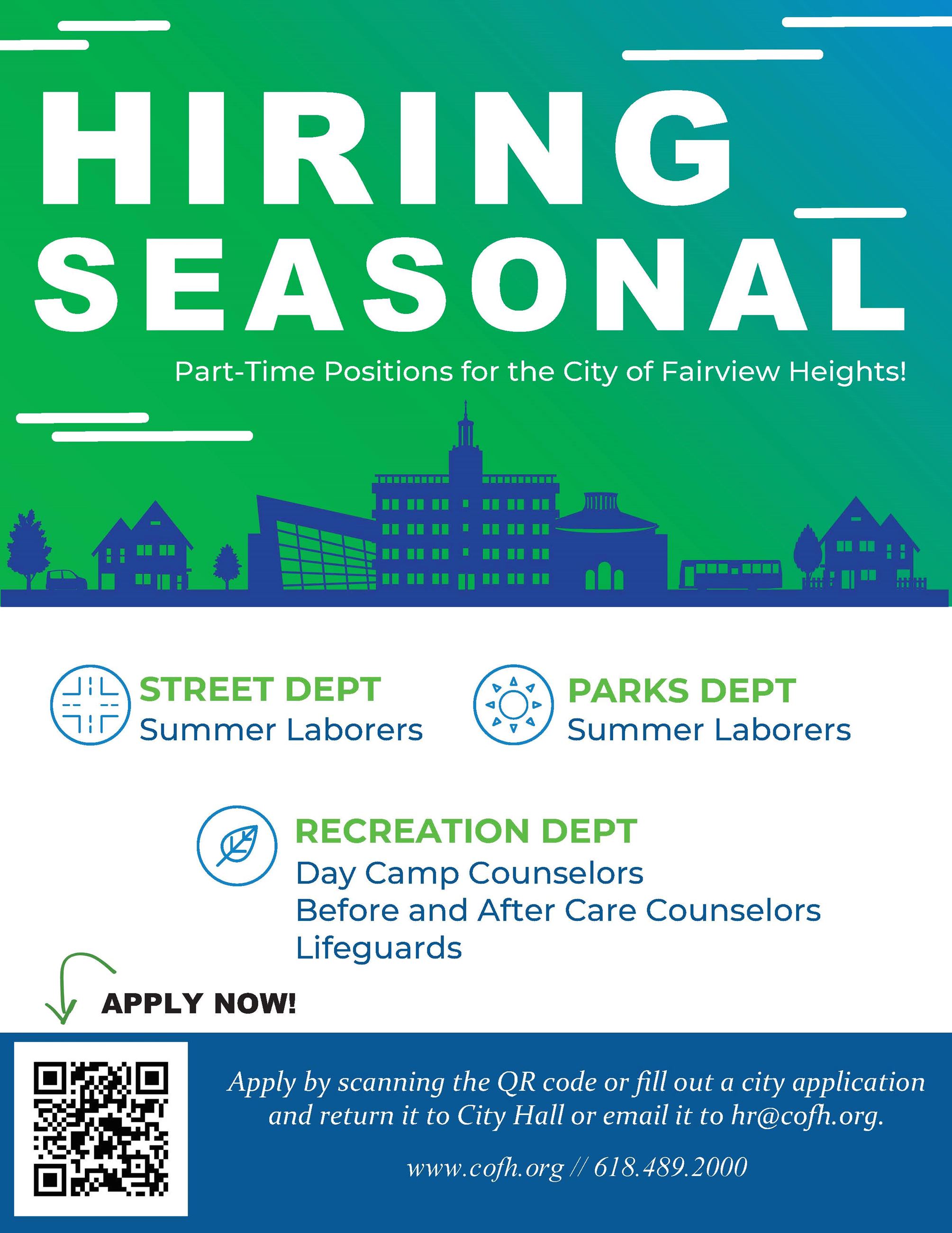 Seasonal PT Hiring Flyer 2024